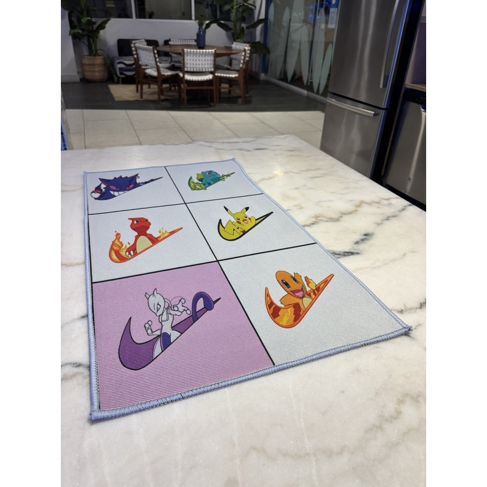 Brand New custom made rug or mat featuring popular Pokémon characters